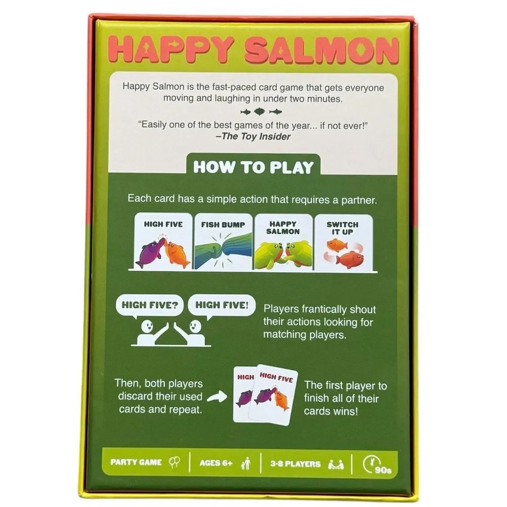 Exploding Kittens Happy Salmon Kids Family Fun Screen-Free Card Party Game.